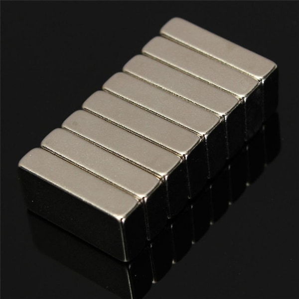 HKK  8 stk. 20x10x5mm N52 Kuboid Sjældne Jord Neodym Køleskabsmagneter Super Stærke Blok Mengxi