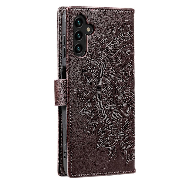 For Samsung Galaxy S25 Plus Deksel Imprinted Totem PU Lær Lommebok Stativ Telefon Deksel[HK] Brown