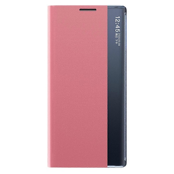Til Samsung Galaxy S21 FE View Window Telefon Cover Anti-fald Læder Beskyttelses Skal med Stativ[HK] Multicolor Style E
