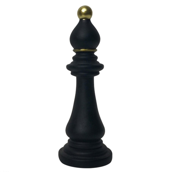Skakkunst Statue Skab Dekoration Figurer Dekoration Tilbehør Skakbrikker Skulptur[HK] Black Bishop