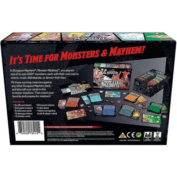 Bordpladekort Dungeon Mayhem Dungeons Of Chaos Fuld engelsk Monster Madness Strategispil[HK] Dungeon Madness Monster