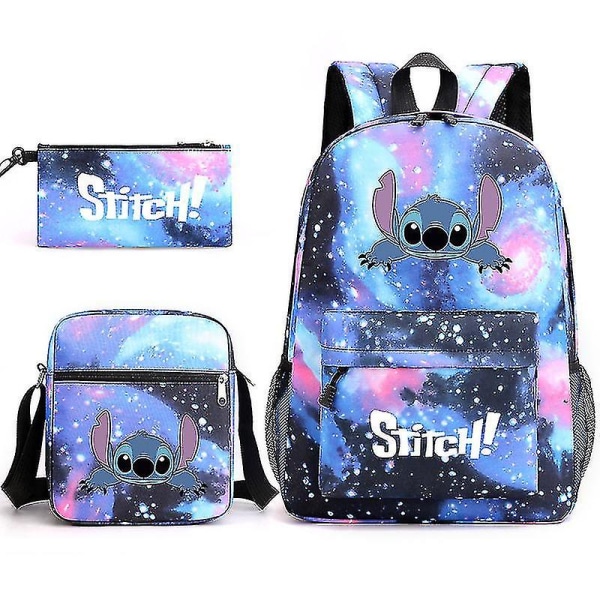 Lilo ja Stitch -reppu, kolmiosainen koululaukkusarja [HK] Starry blue 2