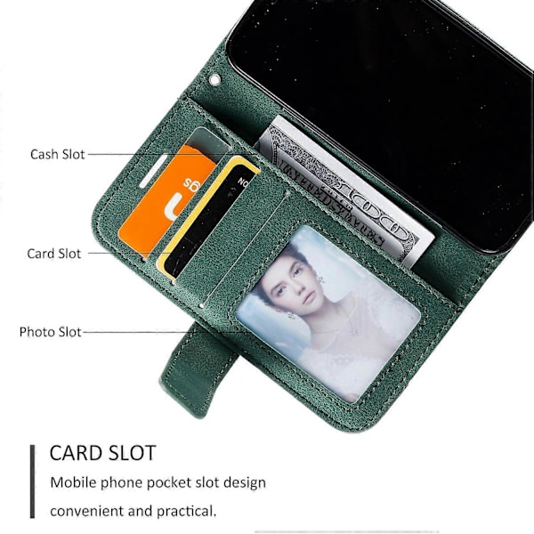 iPhone 12 mini Lompakkokotelo Nahkainen Puhelinkuori, ihonmyötäinen pinta [HK] Style C Multicolor