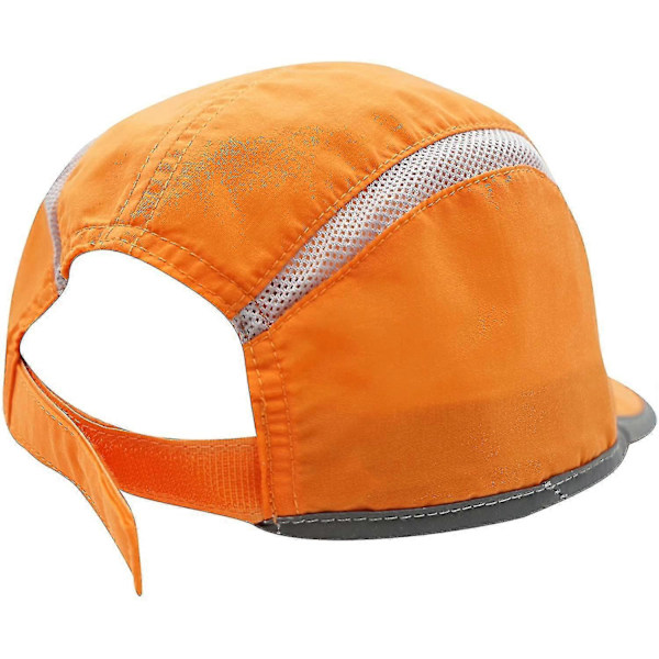Kokoontaittuva verkkokangaslippis heijastavalla raidalla, hengittävä aurinkolippis [HK] Orange
