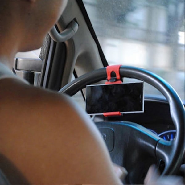 Universal Bil Ratt Mobiltelefonholder Klemme Stativ Vugge for GPS Svart Rød[HK]