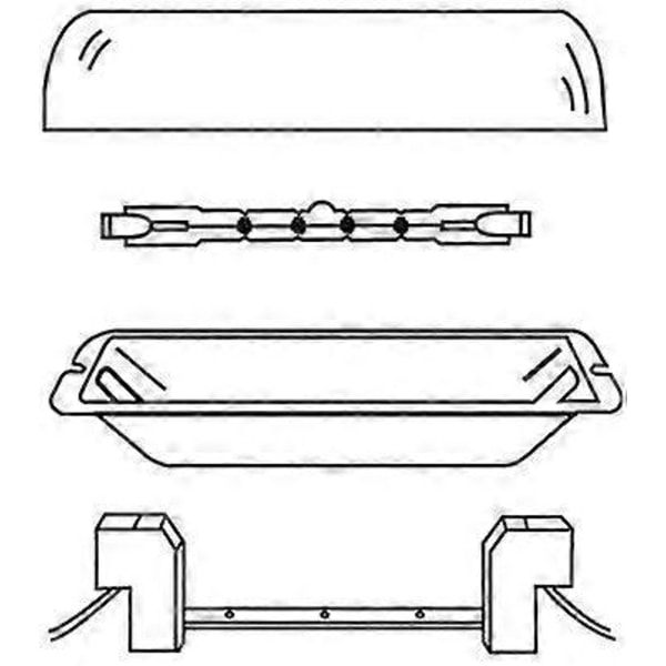2 stk. R7S LED Lampeholder 118mm Halogen, AC 100-240V, Lineær Keramisk Holder til Spot[HK]