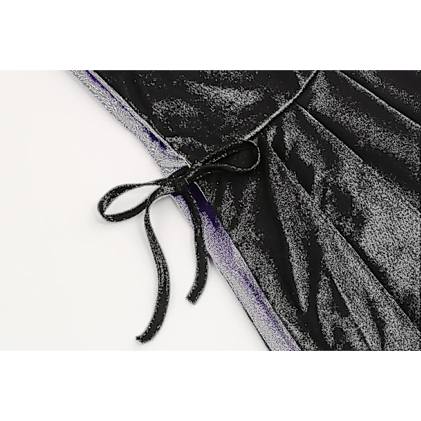 Vendbar Kappe til Børn og Voksne, Påske Halloween Jul Kappe Kostume Vampyr Hexe Troldmand Rollespil Kappe[HK] Black Purple 120cm