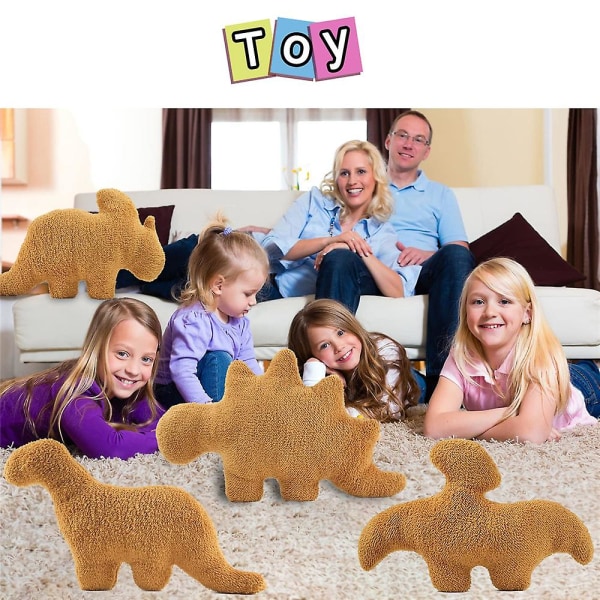Dinosaur Chicken Nugget -tyynypehmolelu Pehmeä Dino Täytetty Eläin Nuken Luova Syntymäpäivälahja Lapsille Tytöille Pojille [HK] Stegosaurus
