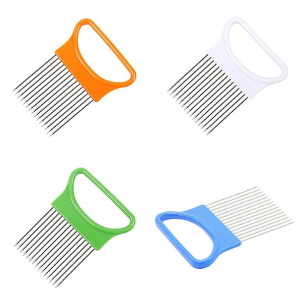 Rustfrit stålløg holder skæremaskine grøntsagskutter hjem køkken gadget værktøj[HK] White