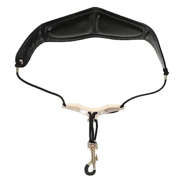 1 kpl Nahkainen saksofonin hihna Säädettävä saksofonin vyö Saksofonin hihna [HK] 23X46CM Black
