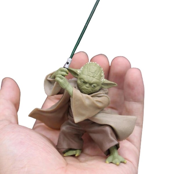 Star Wars Mandalorian Master Yoda med Svärd Actionfigur Leksaker [HK] bag package