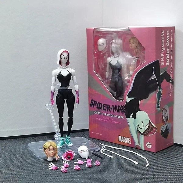 Anime Spider-man Action Figure Doll Gwen Spider-woman Statue Spider-man Character Pvc Model Doll Toy[HK]