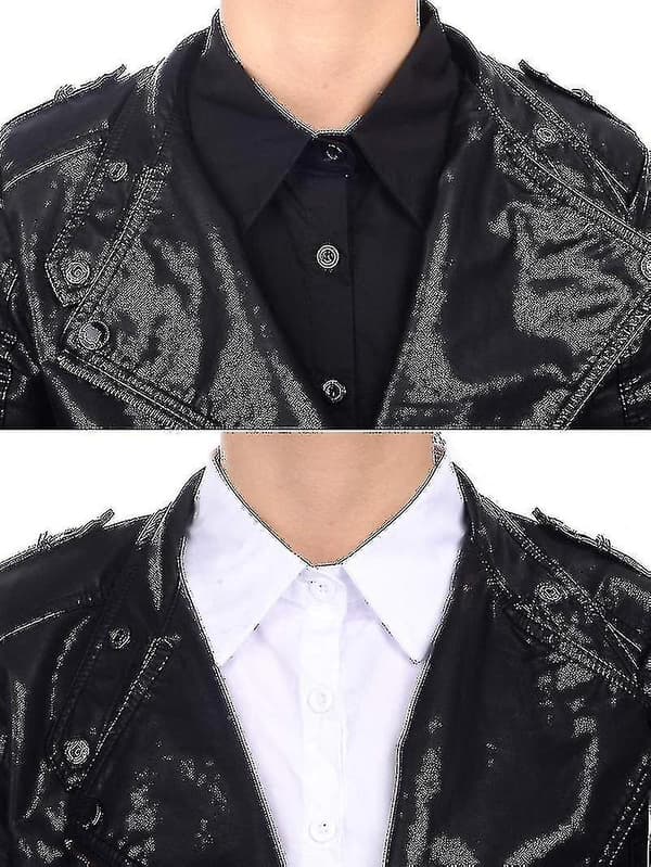 Faux Shrugs Avtakbare Half-Zip Bluser for Kvinner Favoritt[HK]
