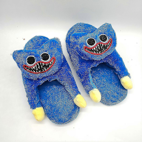 Plysch Bobby Tofflor Poppy Playtime Fyllda Tofflor[HK] Adult 28cm (size 36-41) Blue