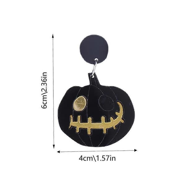 Halloween øredobber Drop Dangle Halloween øredobber for kvinner Halloween tema Drop Dangle øredobber sett for døtre jenter [HK] White