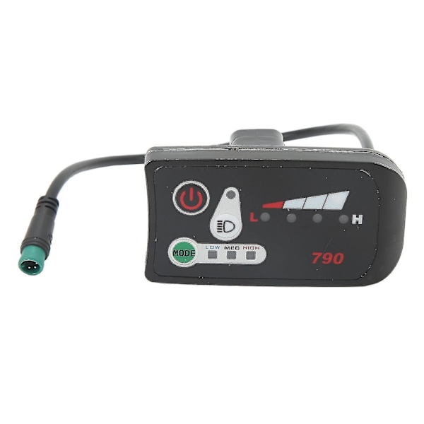 Elektrisk Sykkel LED Strømdisplaypanel Elektrisk Sykkel Modifikasjonsdisplaymåler Med Vanntett 5p Hannplugg For 22.2mm Styre[HK] 48V