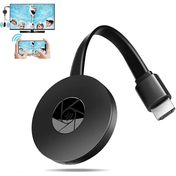 Trådløs HDMI-skjermdongeladapter, Plug and Play 1080P 4K WiFi trådløs skjermadapter, strøm video og lyd til TV/projektor/skjerm[HK]