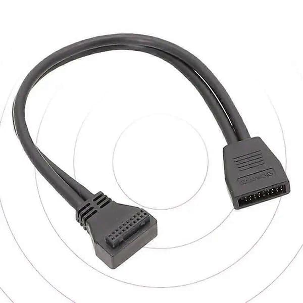 IDC Han til Hun Adapter Stabil Adapterkabel 19P 90 Graders USB3.0 Stik Computertilbehør Bundkort Adapter IDC[HK]