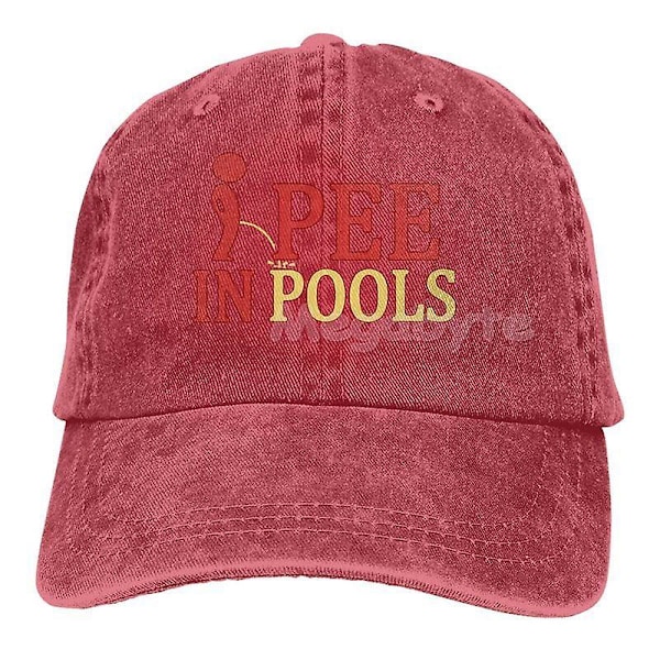 Sjov Hat Tisse I Pools Baseball Cap Sjov Joke Hat Herre Baseball Cap Dame Snapback Hat Far Hat Bomuld Bone Trucker Cap[HK] One Size navy