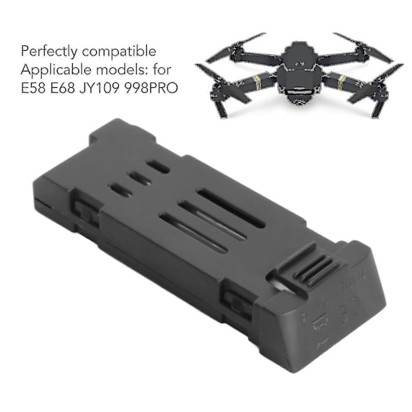 RC Drone Lithium Batteri 3.7V 1800mAh Fjernbetjening UAV Batteri Passer til E58 E68 JY109 998PRO Quadcopter 3 stk WG[HK]