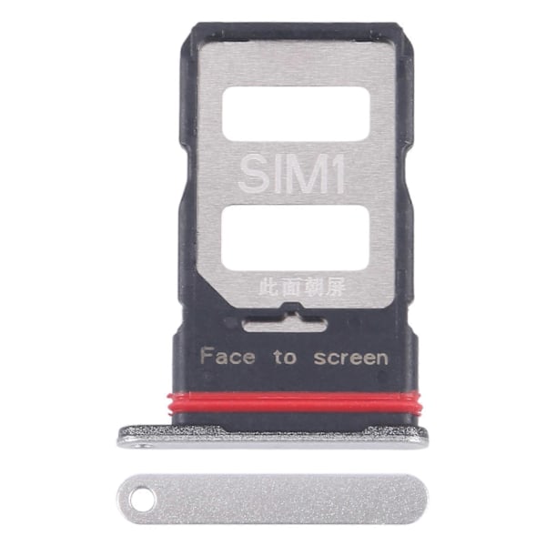 For Xiaomi Poco X6 Pro Original SIM + SIM-kortbrett [HK] Silver