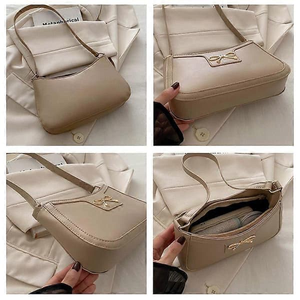 Elegant rosettdekorerad axelväska[HK]