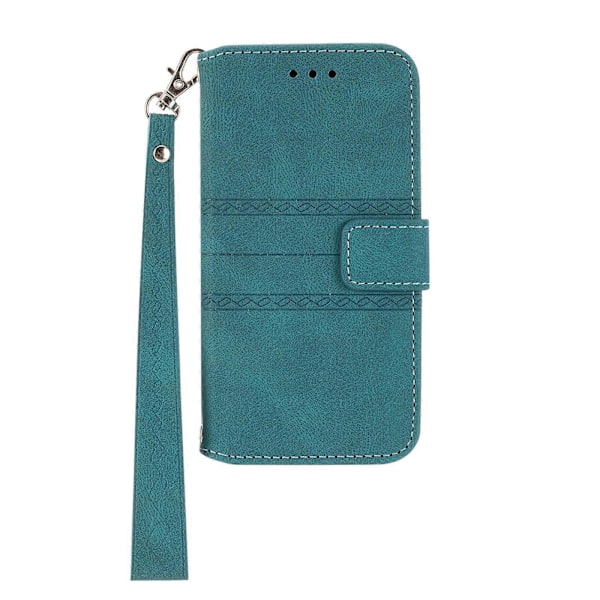 Präglat Läderfodral För Samsung Galaxy A34 5G[HK] Dark Green