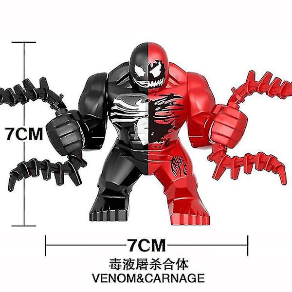 Avengers Store Figur Byggeklodser Hulk Thanos Spider-man Carnage Venom Legetøj * Gratis Juleindpakning Køskindspose Ved Køb Af 6 Eller Flere[HK] EG132