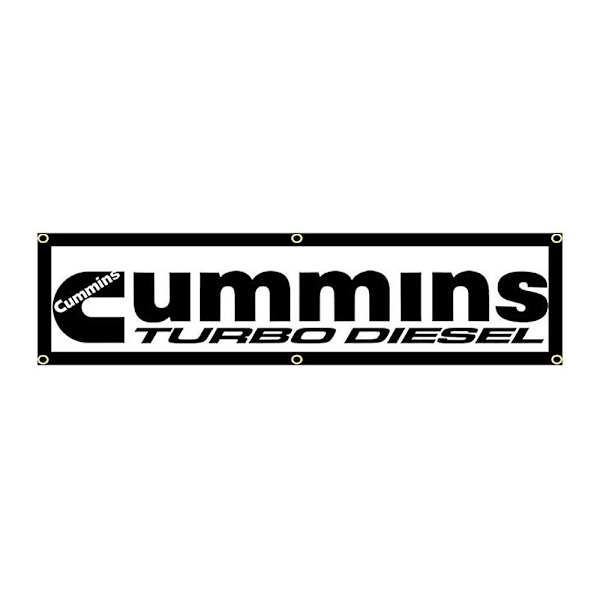 Otwoo 60x240cm Cummins Bilbanner Väggbonad Polyester Tryckt Flagg Garage Eller Utomhus För Dekoration[HkkK] As Picture 6 Holes 45 x180cm