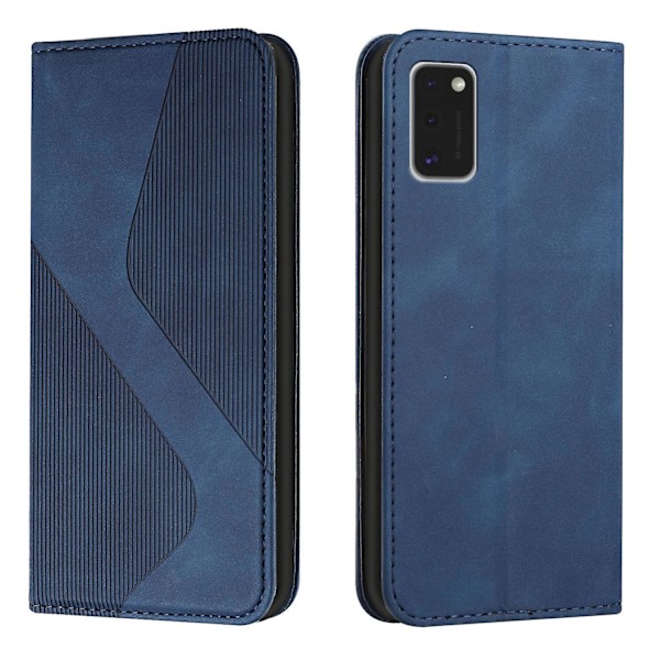 Samsung Galaxy A41 Skal, PU Läder Flipfodral Magnetisk Stängning Plånbok Kortfack Ställ [HK] Samsung Galaxy A41 Blue