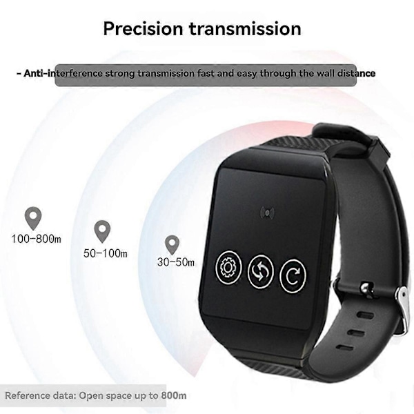 Pårørende Pager SOS Trådløs Vandtæt Stabilt Signal Vibration Bærbar Fjernbetjent Sygeplejerske Alarmsystem[HK] Photo Color
