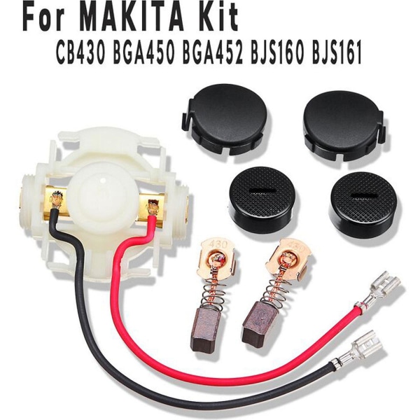 HKK  Karbonbørster Børstholdere Caps CB430 for Makita BGA450 BGA452 DGA452 Set