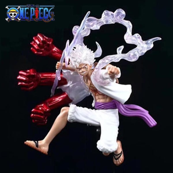 One Piece Luffy Gear 5 Anime Figur Sun God Nika 17cm Pvc Action Figur Statue Samlerobjekt Model Dukke Legetøj Til Børn Gave C[HK] 23cm white with box