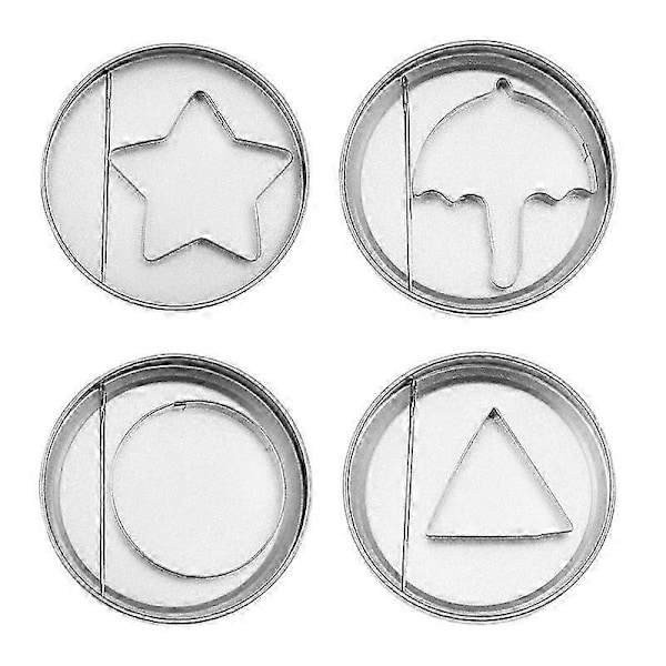12 stk. Squid Cookie Cutter spilsæt, med dåse og nål [HK]