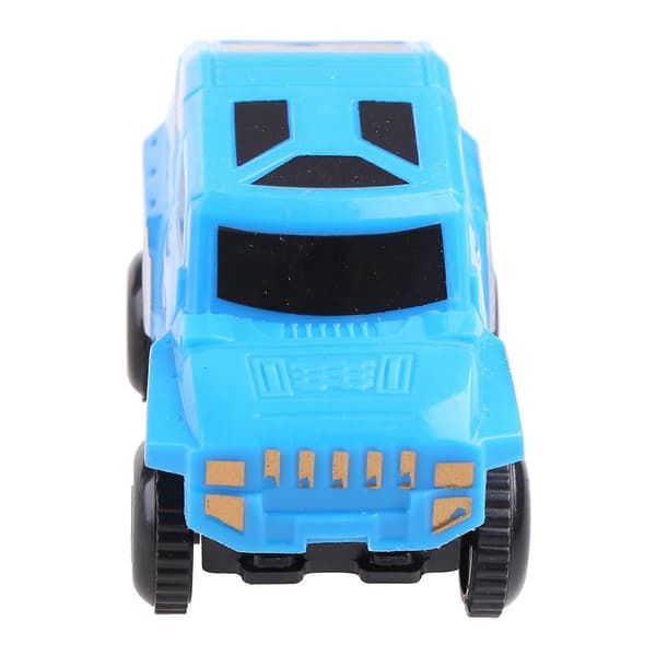 Elektrisk spårleksaksbil Flash Light Mini spårbil racerbil spårleksakstillbehör lekfordon bil småbarnspojkar present [HK] Blue