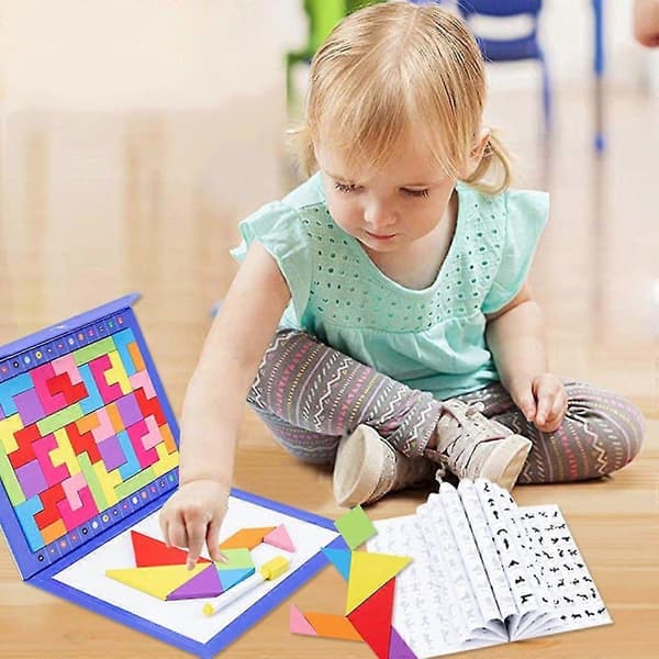 YH Multifunksjonelt Magnetisk Tangram-puslespill Magnetisk puslespill[HK]