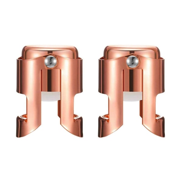 2x Champagneflaskeprop Guld Rustfrit stål Champagneforseglingsprop Superkraftig vakuumforsegling R[HK]