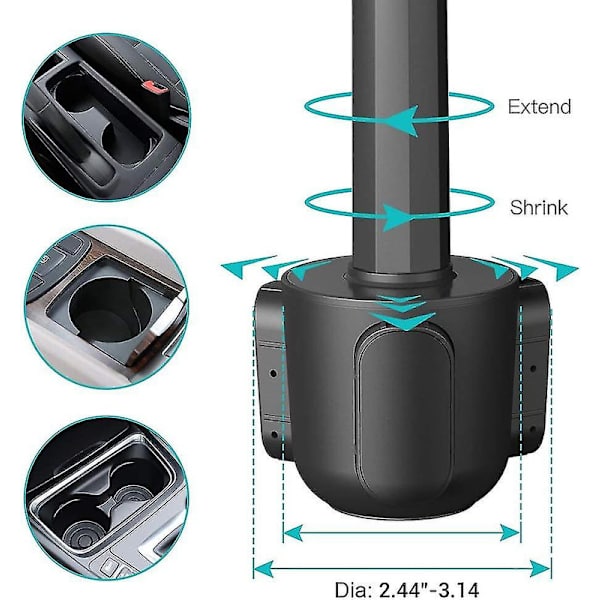 Auton mukitelineen tablet-teline, yleinen tablet-älypuhelimen auton telinepidike [HK]