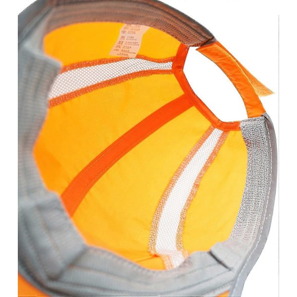 Kokoontaittuva verkkokangaslippis heijastavalla raidalla, hengittävä aurinkolippis [HK] Orange