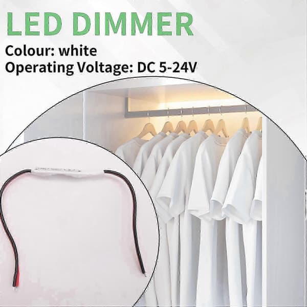 LED Dimmer 5X 12A 12V-24V för Monokrom Strip Belysningskontroller[HK] White
