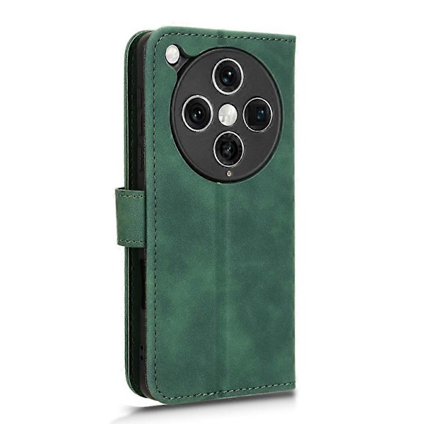 Læderetui til Oppo Find X8 Pro 5G, hudvenlig anti-drop pung flip telefoncover -[HK] Green Multicolor