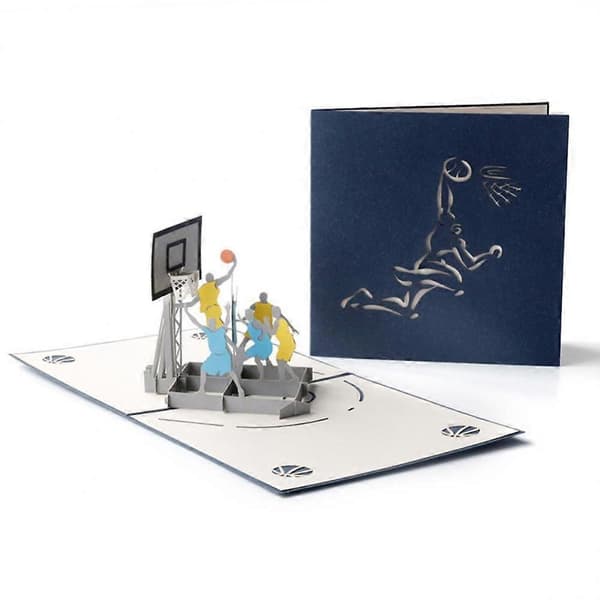 3D Stereo Gratulationskort Barnens Dag Presentkort Slam Dunk Skicka Pojkar Tackkort Julkort Tacksägelse Välsignelsekort[HK] 1