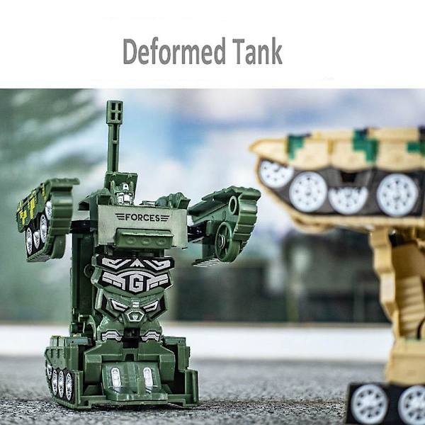 Pojkar Transformer Leksaker Tankfordon Transformers Robot Barn Presenter [HK] Desert yellow Tank
