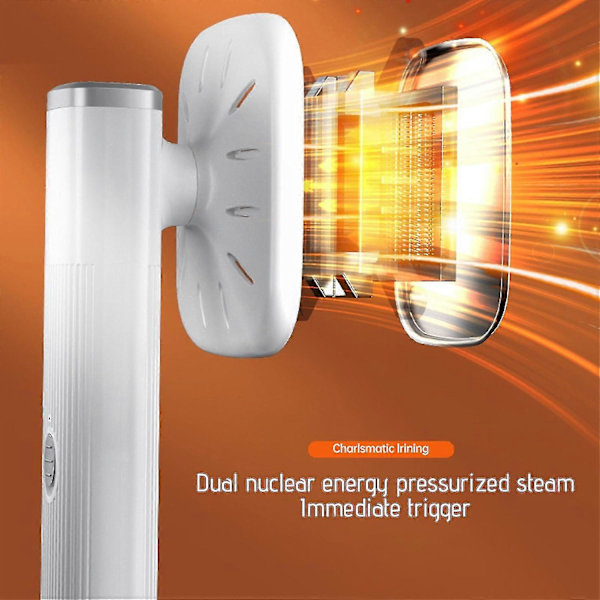 Steamer Strygejern til Tøj Opgraderet Bærbar Mini Strygemaskine, 180° Roterbar Håndholdt Dampstrygejern, Fo[HK] Free Size White