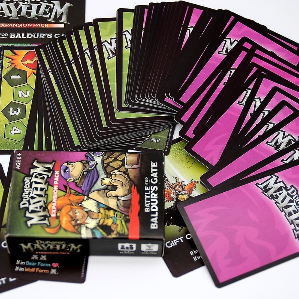 Tabletop-kort Dungeon Mayhem Dungeons Of Chaos Fuld engelsk Monster Madness Strategispil[HK] Dungeon Expansion
