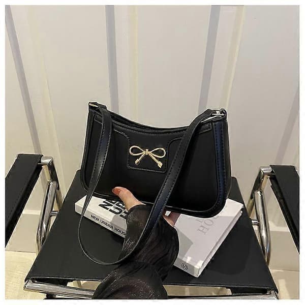 Elegant rosettdekorerad axelväska[HK]