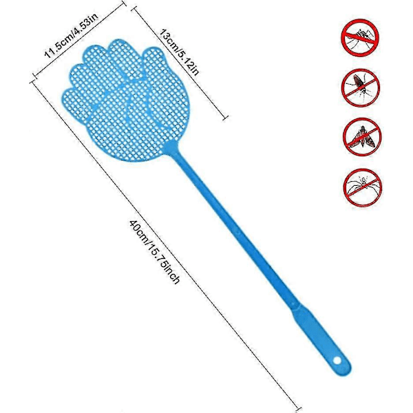 20 Stycken Flugsmälla Plast Flugsmälla Skadedjursbekämpning 40cm Hand Flugsmälla För Myggor, Flugor, Spindlar, Skalbaggar, Fjärilar, Getingar (slumpmässig F[HK]