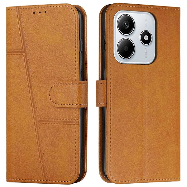 Til Xiaomi Redmi Note 14 5G Etui Stand Flip Beskyttende Læder Telefon Cover - Sort[HK] Yellow Multicolor