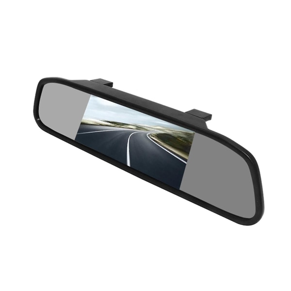 5 tommer Tft Lcd Hd800x480 skærm bilskærm spejl vende parkeringsskærm med 2 videoindgange ([HK])