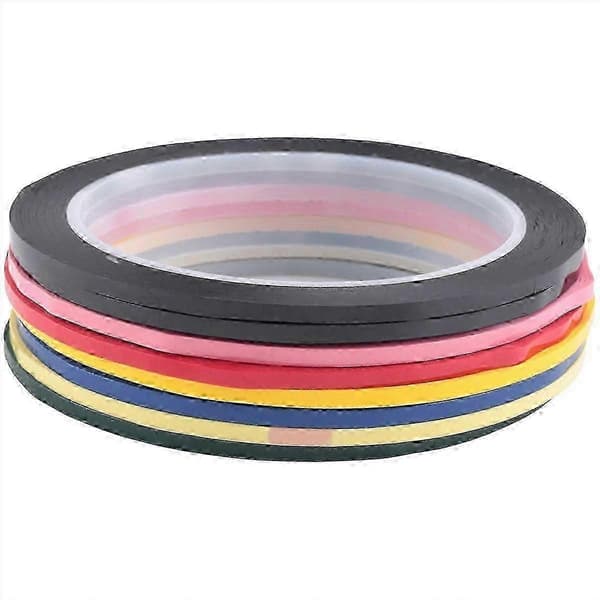 Whiteboardtape, 8-pak, assorterede farver, tynd tape til whiteboard, whiteboardtilbehør, Era[HK]